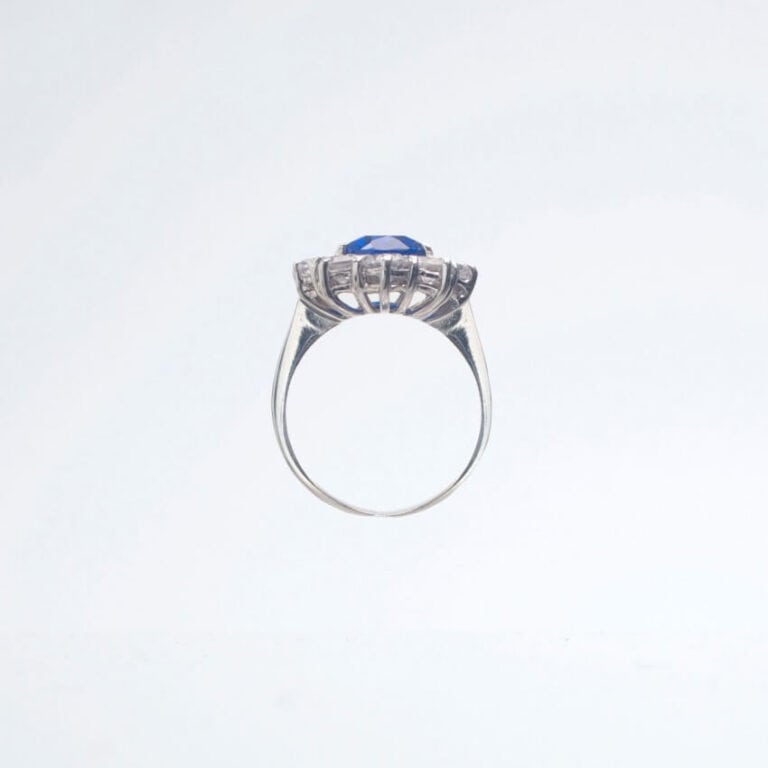 Anello fidanzamento Argento e Blu Zaffiro - immagine 4