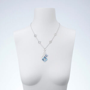 Collana girocollo argento ciondolo madreperla