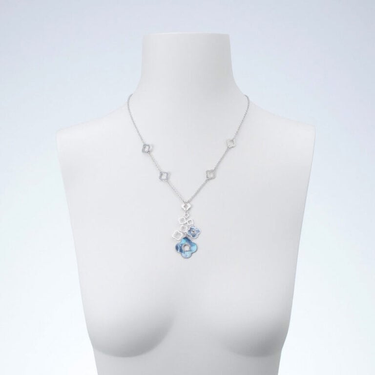 Collana girocollo argento ciondolo madreperla