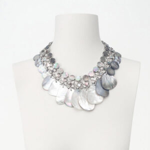 Collana girocollo argento madreperla