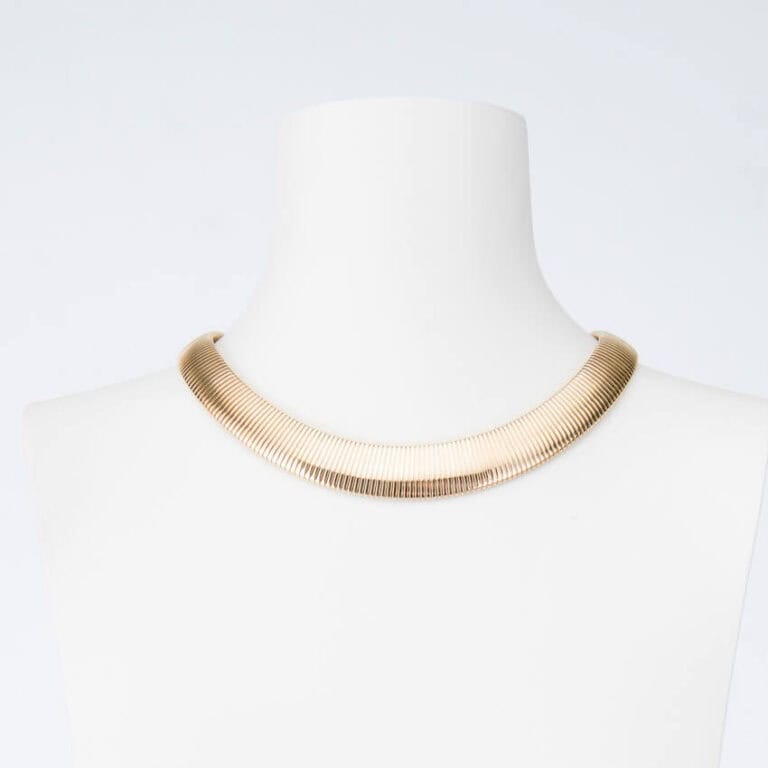 Collana girocollo tubo gas oro