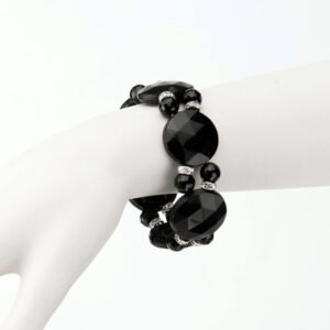 bracciale cristalli neri