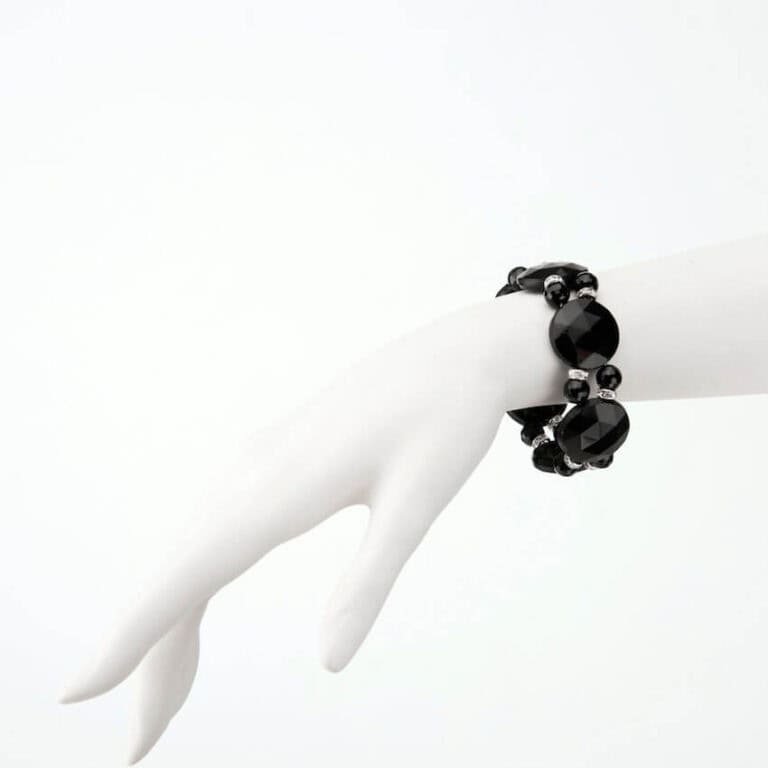 bracciale cristalli neri