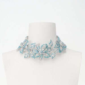 collana chocker petali turchesi