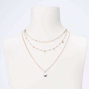 collana girocollo 3 fili ciondoli stelle