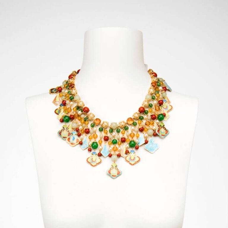 collana girocollo cascata smalto
