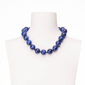 collana girocollo sfere blu
