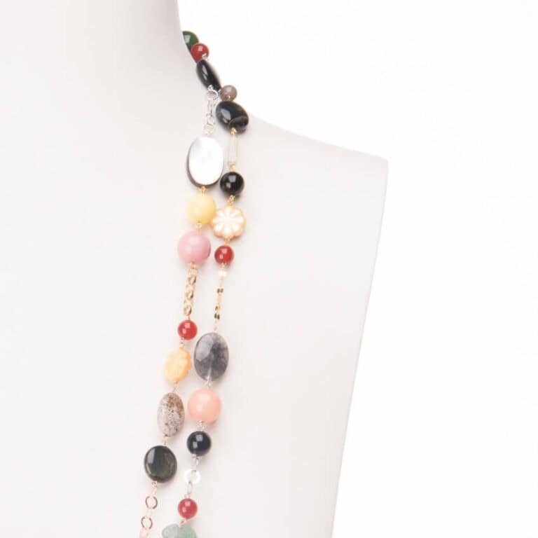 collana lunga multicolor