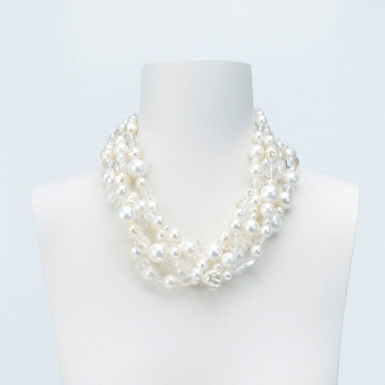 collana multifili perle