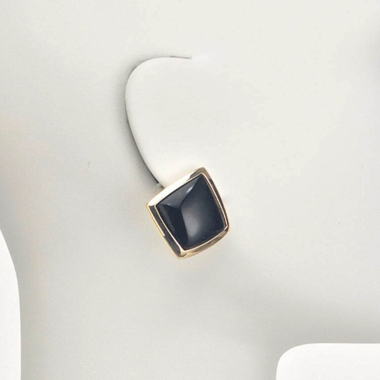 orecchino clip lobo oro nero