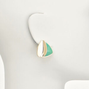 orecchino clip oro verde