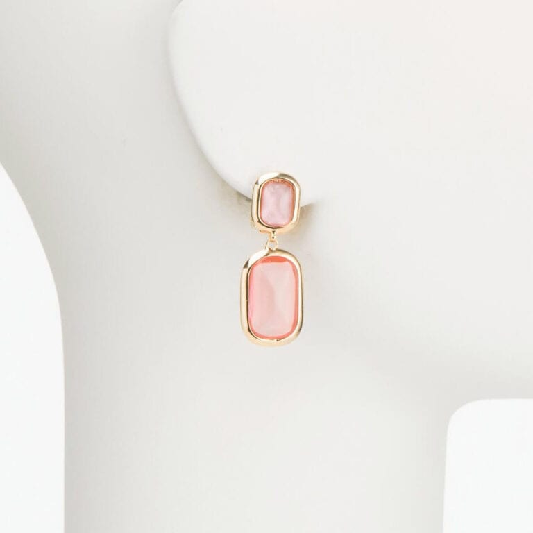 orecchino clip pendente oro rosa