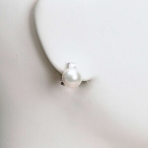 orecchino clip perla zircone