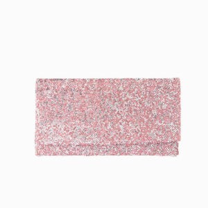 pochette cristalli rosa argento