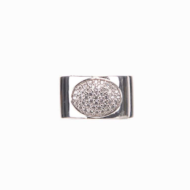 anello mignolo pave zirconi
