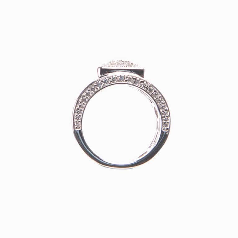 anello mignolo pave zirconi