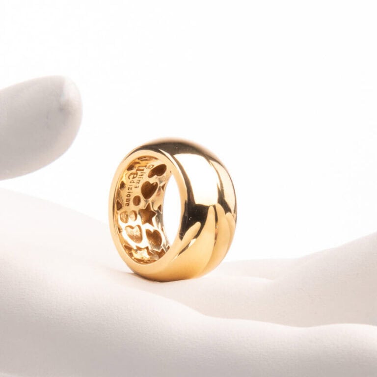 Anello fascia stondata oro 1