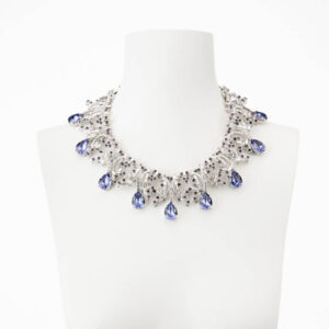 Collana girocollo gocce color tanzanite