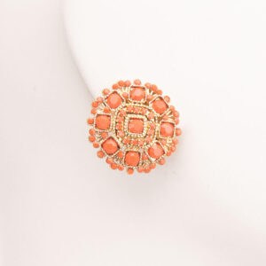Orecchini clip oro corallo