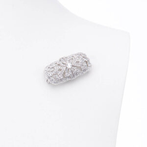 Spilla rettangolare stile liberty argento 1