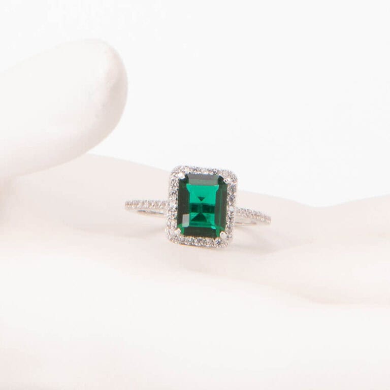 Anello smeraldo verde hotsell