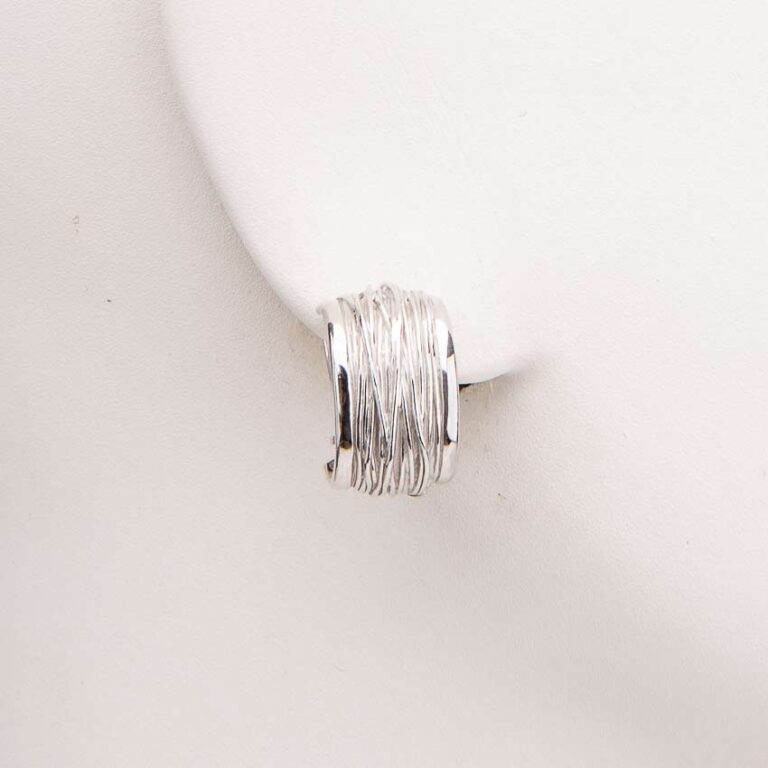 Orecchini clip filo vita argento 1