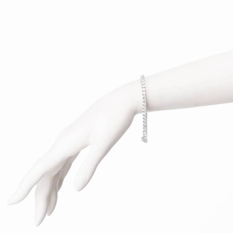 Braccialetto tennis modello carré argento zirconi 2