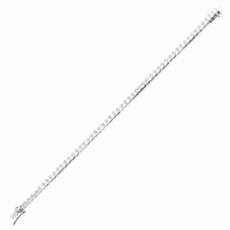 Braccialetto tennis modello carré argento zirconi 3