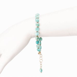 Braccialetto turchese amazzonite ematite argento 2