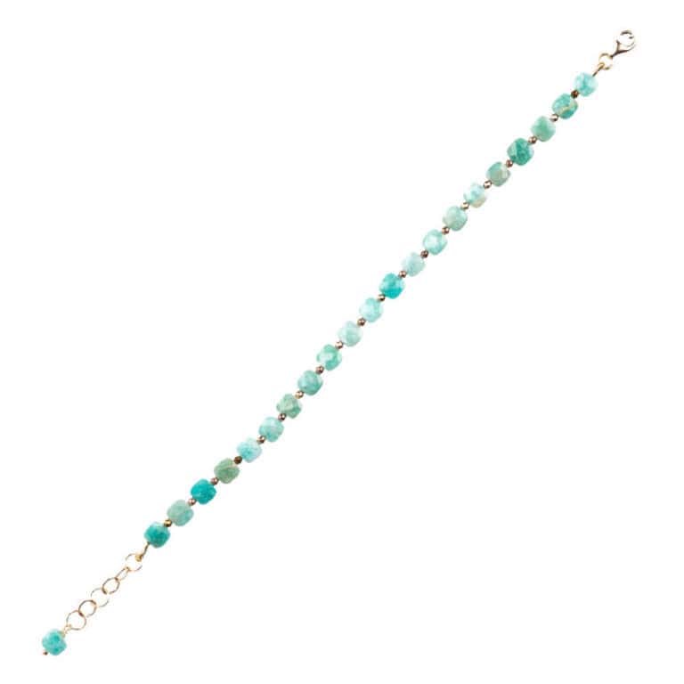 Braccialetto turchese amazzonite ematite argento 3