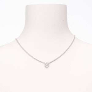 Collana girocollo brillante con pendente motivo fiore zirconi 2