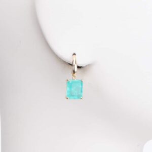 Orecchini monachella ciondolo pietra colorata paraiba 1