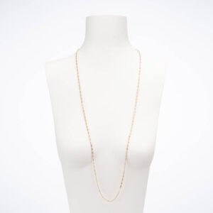 Collana lunga argento placcato oro zirconi giallo canary 1
