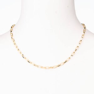 Collana girocollo catena forzatina argento placcato oro