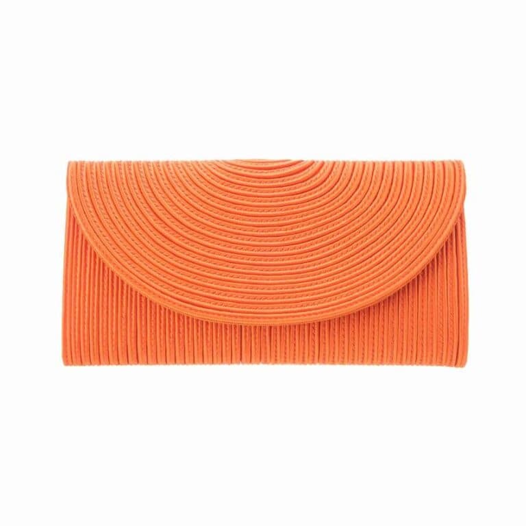 Pochette tessuto corda colore arancione salmone 1