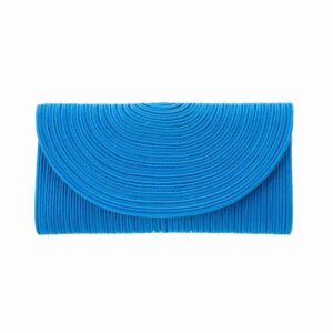 Pochette tessuto corda colore turchese 1