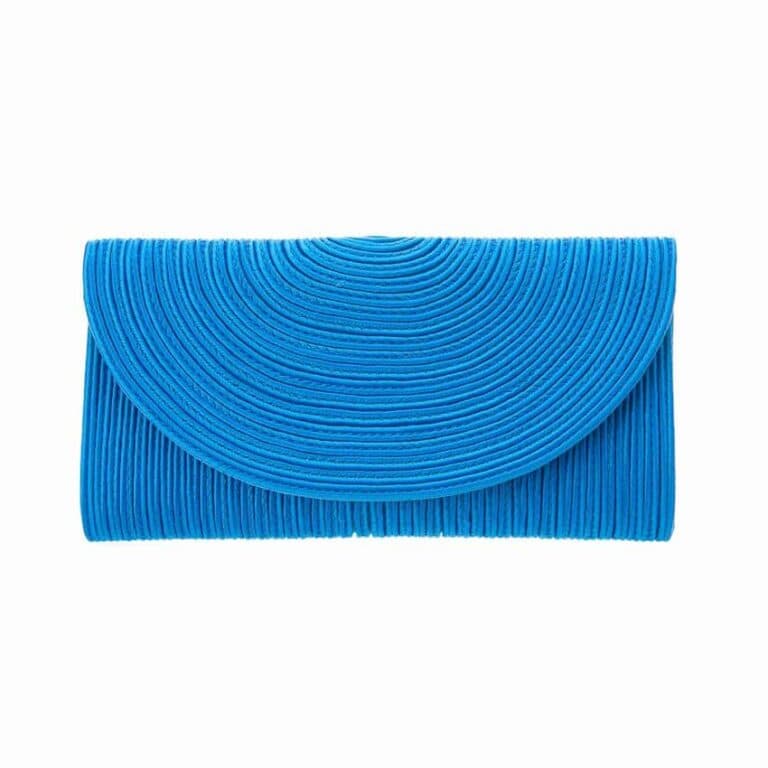 Pochette tessuto corda colore turchese 1