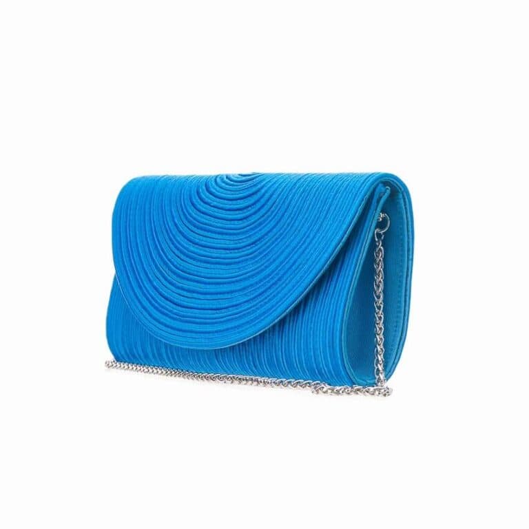 Pochette tessuto corda colore turchese 3
