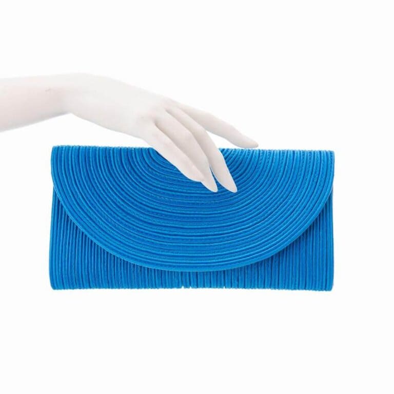 Pochette tessuto corda colore turchese 2