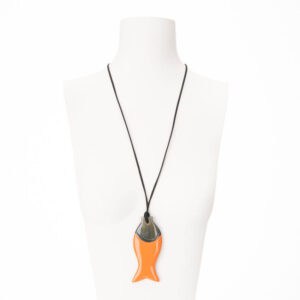 Collana con ciondolo pesce arancione