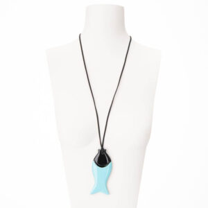 Collana con ciondolo pesce turchese