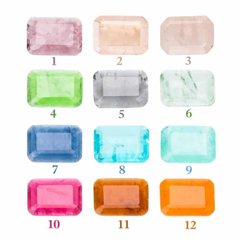 scelta colori pietre anello rettangolare