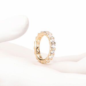 Anello fede eternity oro zirconi brillanti 1