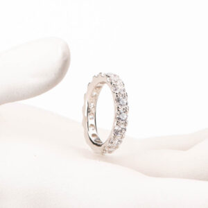 Anello fede eternity zirconi brillanti 2
