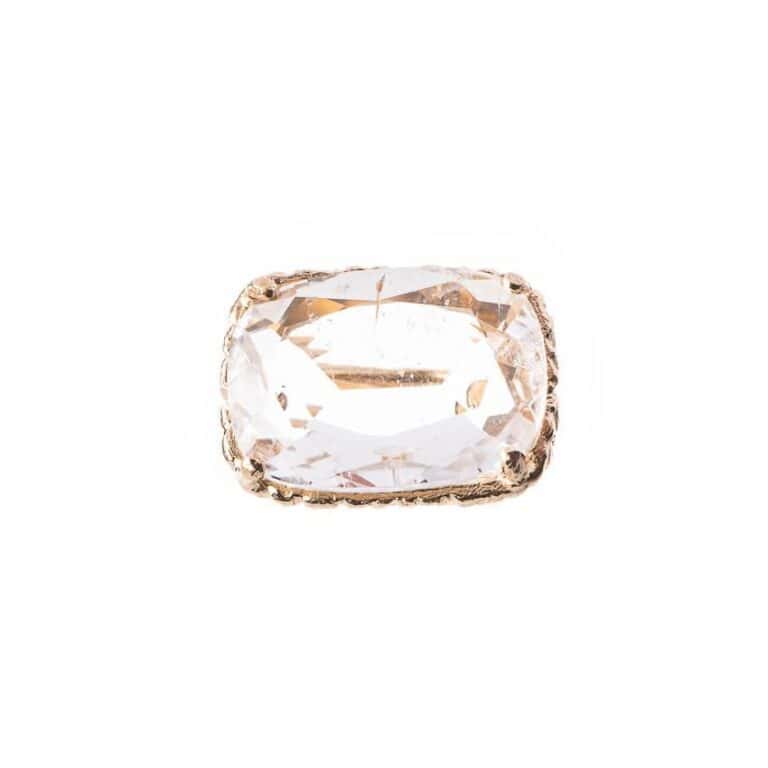 Anello moderno oro pietra cristallo rocca 3