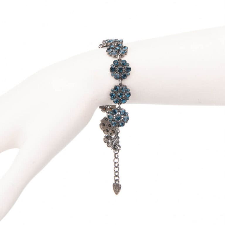 Bracciale cristalli color blu scuro 01