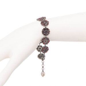 Bracciale cristalli color rubino bordeaux 01