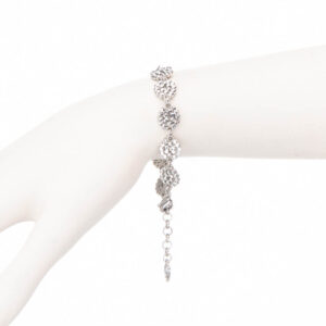Bracciale piccolo colore argento cristalli bianchi 01