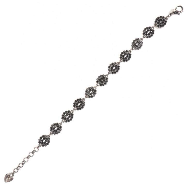 Bracciale piccolo cristalli color nero 03