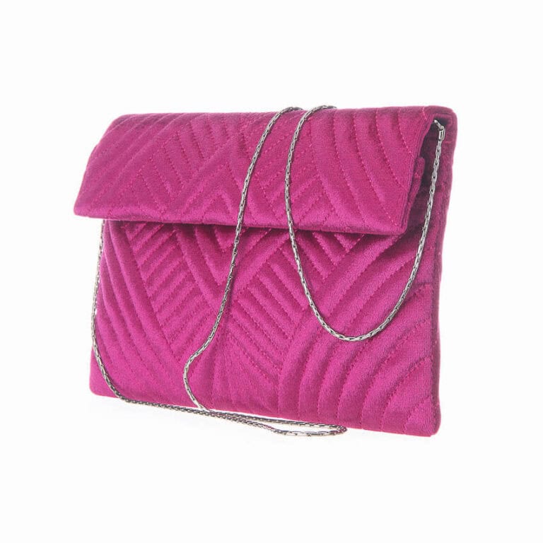 Pochette velluto trapuntato colore fuxia 03